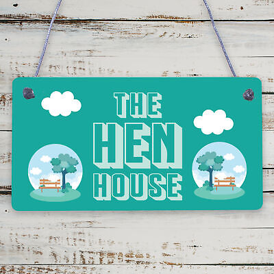 The Hen House Garden House Hanging Plaque Chicken Coop Sign Indoor Outdoor Gift