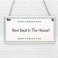 Funny Best Seat In The House Toilet Bathroom Loo Sign Hanging Wall Door Plaque