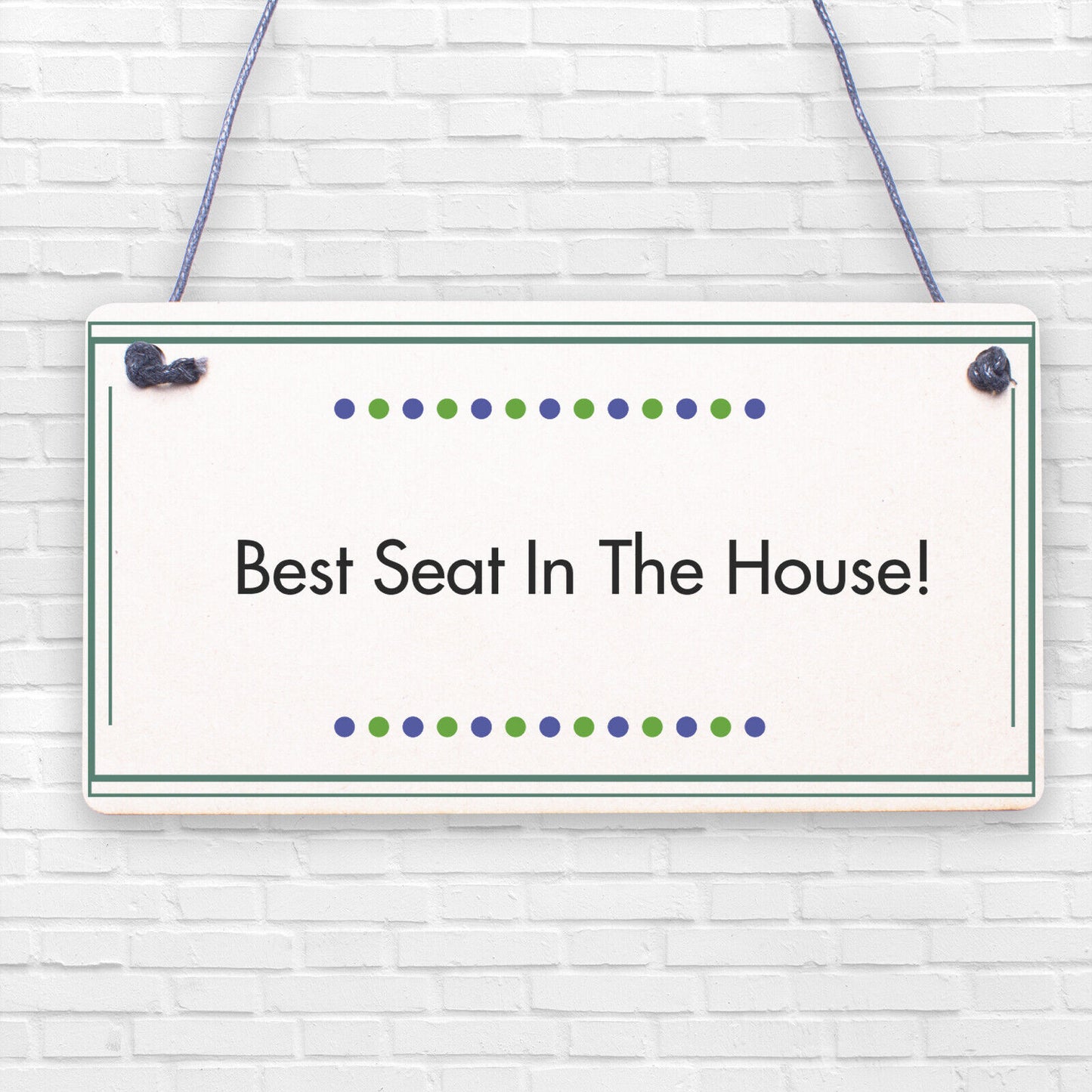 Funny Best Seat In The House Toilet Bathroom Loo Sign Hanging Wall Door Plaque