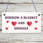 Shabby & Chic Wedding Sign Gift Blanket Snuggle Present Plaque Vintage Guests