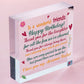 Friendship Best Friend Plaque Happy Birthday Heart Gift Mum Colleague Thank You