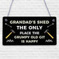 Funny Grandads Shed Sign Hanging Garden Man Cave Plaque Fathers Day Gift