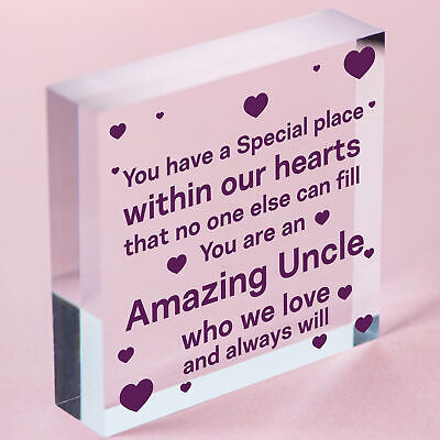 Amazing Uncle Gifts For Birthday Wooden Heart Sign Thank You Gifts For Uncle