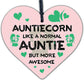 Auntiecorn Auntie Birthday Christmas Wood Heart Novelty Auntie Gift Unicorn Sign