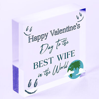 Valentines Gifts For Wife Hanging Engraved Heart LOVE Gift For Her Keepsake