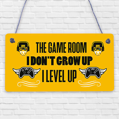 Game Room Gamer Gaming Bedroom Door Sign Novelty Christmas Gift Brother Son Dad