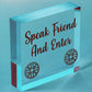 Speak Friend & Enter MAN CAVE GIFT Shed Door Hanging Plaque Dad Pub Bar Sign