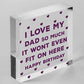 Birthday Gift For Dad Novelty Wooden Heart Sign Funny Gifts From Daughter Son