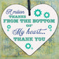 A Million Thanks From My Heart Wooden Hanging Thank You Friendship Love Gift