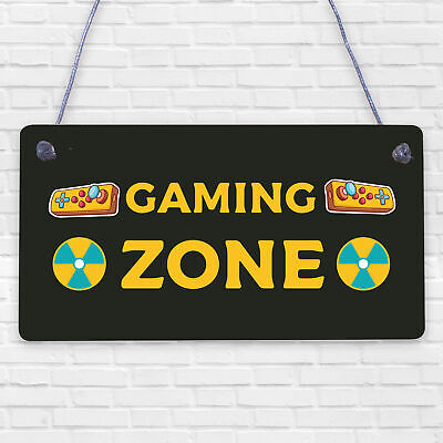 Gaming Zone Plaque For Boys Bedroom Man Cave Gaming Gamer Accessories