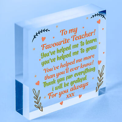 Teacher Gifts Poem Special Thank You Gift For Nursery Teacher Assistant Heart