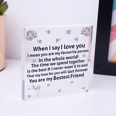 I Love You Heart Romantic Anniversary Valentines Day Gift For Husband Wife Sign