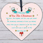 Missing You Christmas Wood Hanging Memorial Heart Plaque Xmas Tree Decoration