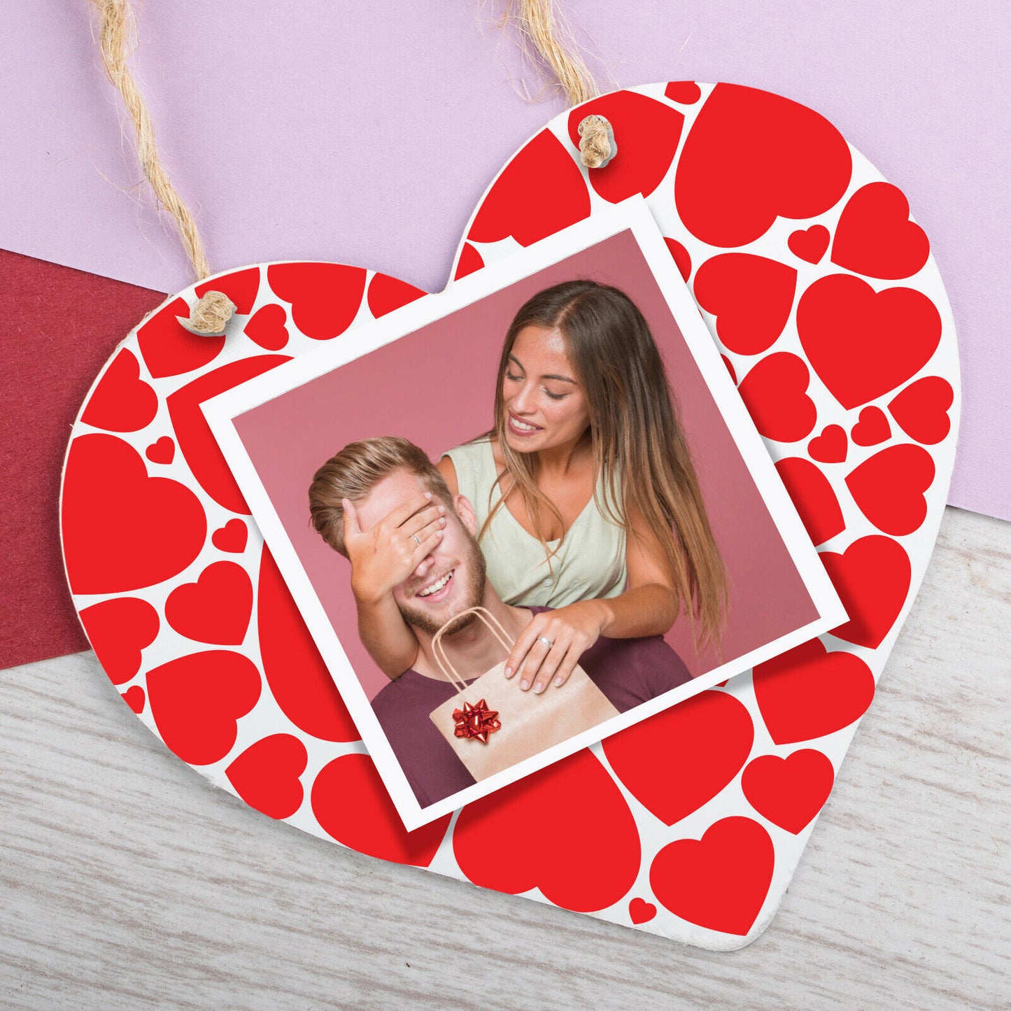 Photo Valentines Day Gifts Hanging Sign Anniversary Gift For Him Gift For Her