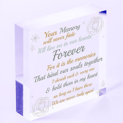 Wooden Heart Keepsake Memorial Plaques For Mum Dad Nan Grandad FRIEND Gifts