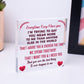 Love You Plaque Block Anniversary Valentines Day Gift For Husband Wife