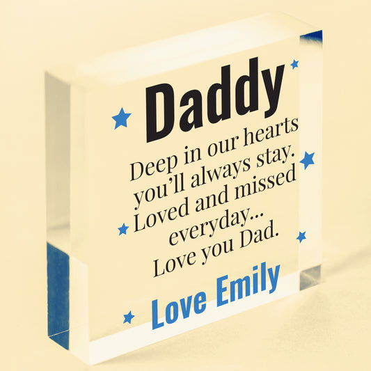 Personalised Fathers Day Thinking Of You Dad Memorial Dad Grandad Remembrance