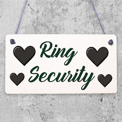 Shabby & Chic Wedding Sign Ring Security Pageboy Best Man Plaque Bride Marriage