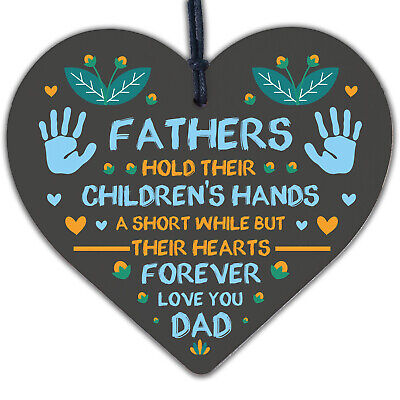 Best Daddy Gift Wooden Heart Fathers Day Gift For Dad Daddy Daughter Son Gifts