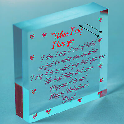 Special Valentines Day Wooden Heart Plaque Gift For Husband Wife Gift For Him