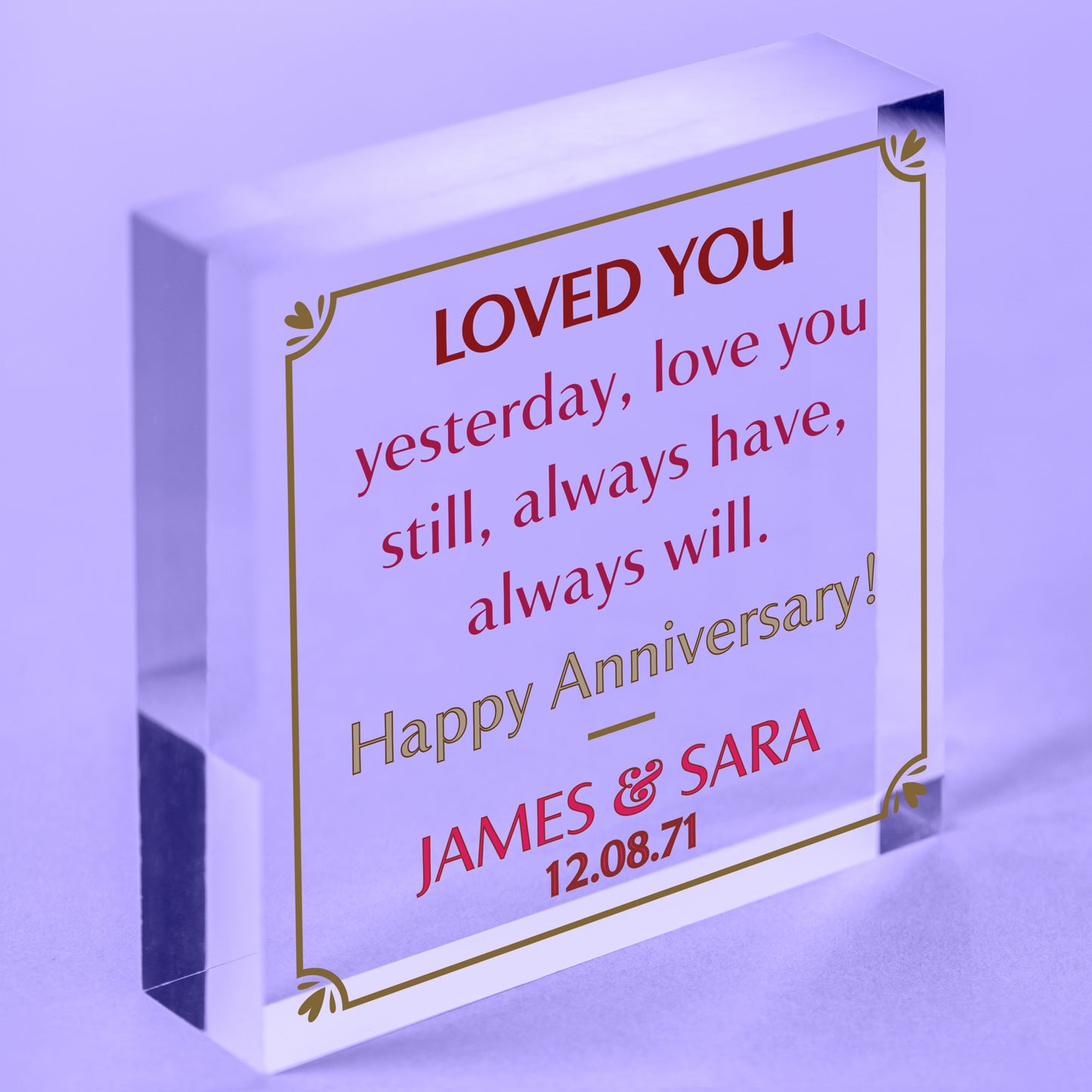 40th Wedding Personalised Anniversary Gifts Ruby Wedding Anniversary 40 Years