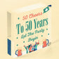 50th Birthday 50 Cheers To 50 Years Funny Wooden Heart Sign Gift For Him Her