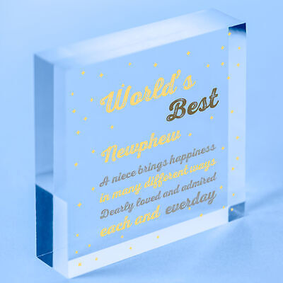 Best Nephew Birthday Christening Christmas Gift Auntie Uncle Gifts Family Plaque