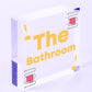 THE BATHROOM' Shabby Chic Door Sign Plaque Sign for Toilet or Bathroom The Loo