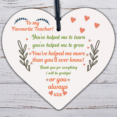 Teacher Gifts Poem Special Thank You Gift For Nursery Teacher Assistant Heart