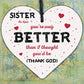 Special Sister In Law Gift Wooden Heart Plaque Friend Gift Birthday Thank You