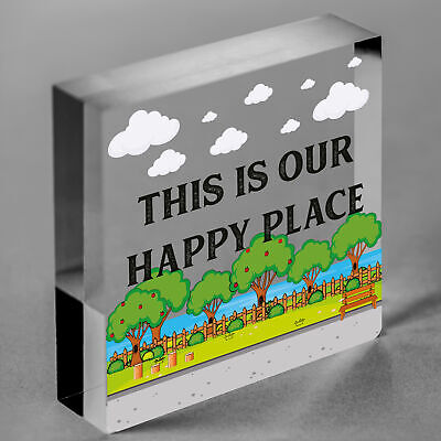 Novelty Garden Signs OUR HAPPY PLACE Summerhouse Signs Garden Shed Signs