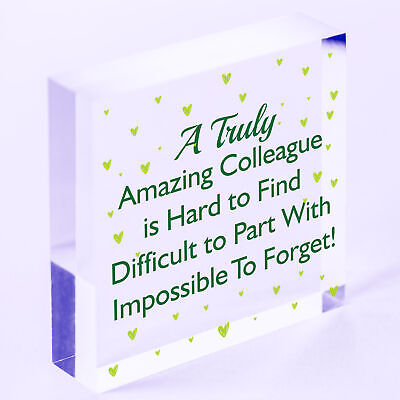 Amazing Colleague Gift Leaving New Job Gift Goodbye Friendship Plaque Keepsake