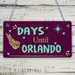 Chalkboard Holiday Countdown To ORLANDO America USA Novelty Gifts For Friend