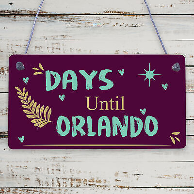 Chalkboard Holiday Countdown To ORLANDO America USA Novelty Gifts For Friend