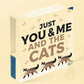 You Me And The Cats Sign Home Funny Crazy Cat Lady Sign Pet Lover Gifts