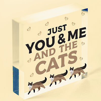 You Me And The Cats Sign Home Funny Crazy Cat Lady Sign Pet Lover Gifts