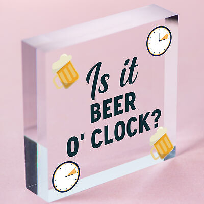 Beer Signs Beer O'Clock Hanging Garden Shed Sign Wall Pub Bar Plaque Friend Gift