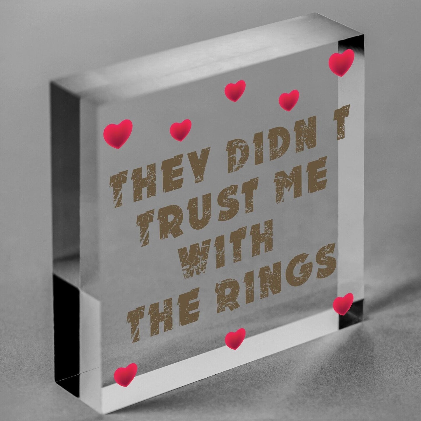 Wedding Decoration Didn't Trust Me Page Boy Reception Decor Mr & Mrs Gift