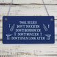 Funny Tools Sign For Man Cave Garage Shed Door Sign Gift For Men Dad Grandad