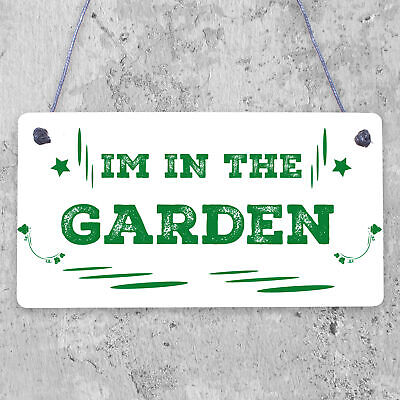 Novelty Garden Hanging Signs And Plaques Backyard Allotment Shed Sign Gifts