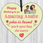 Birthday Gifts For Auntie Thank You Wooden Heart Plaque Shabby Chic Love Sign