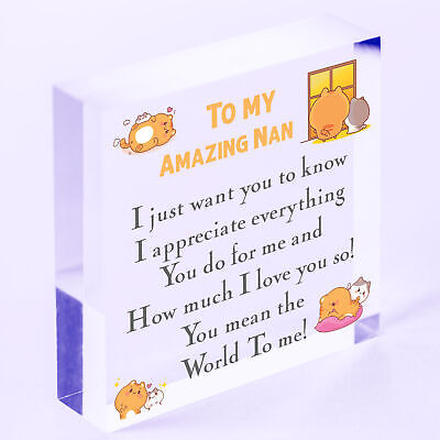 Amazing Nan Mothers Day Birthday Gift For Her Wooden Heart Gift For Nan Nanny