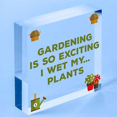 Gardening So Exciting Funny Novelty Garden Shed Sign Plaque Friendship Gift