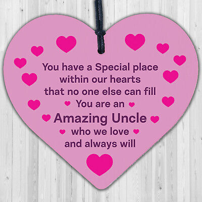 Amazing Uncle Gifts For Birthday Wooden Heart Sign Thank You Gifts For Uncle