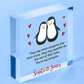 Personalised Penguin Couple Gifts for Her Him Girlfriend Boyfriend Wife Husband