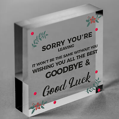 Sorry You're Leaving Wooden Hanging Heart Cute Funny Work Colleague Leaving Gift