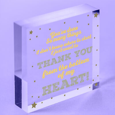 Thank You Gift For Men Women Wood Heart Friend Gift Teacher Assistant Volunteer