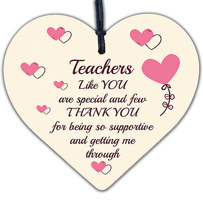 Teachers Like You Wood Heart Plaque Leaving Gift Nursery Preschool Thank You