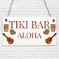 Tiki Bar Aloha Hanging Garden Sign Home Bar Plaque Alcohol Gift Friendship Gift