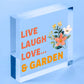 Live Love Laugh Hanging Garden Sign Novelty Plaque For Garden Shed Home Decor